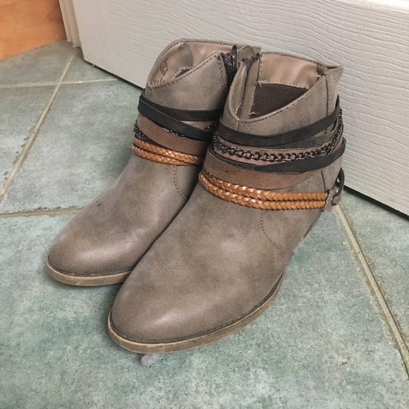 Shoes - grey ankle boots (womens size 7)
